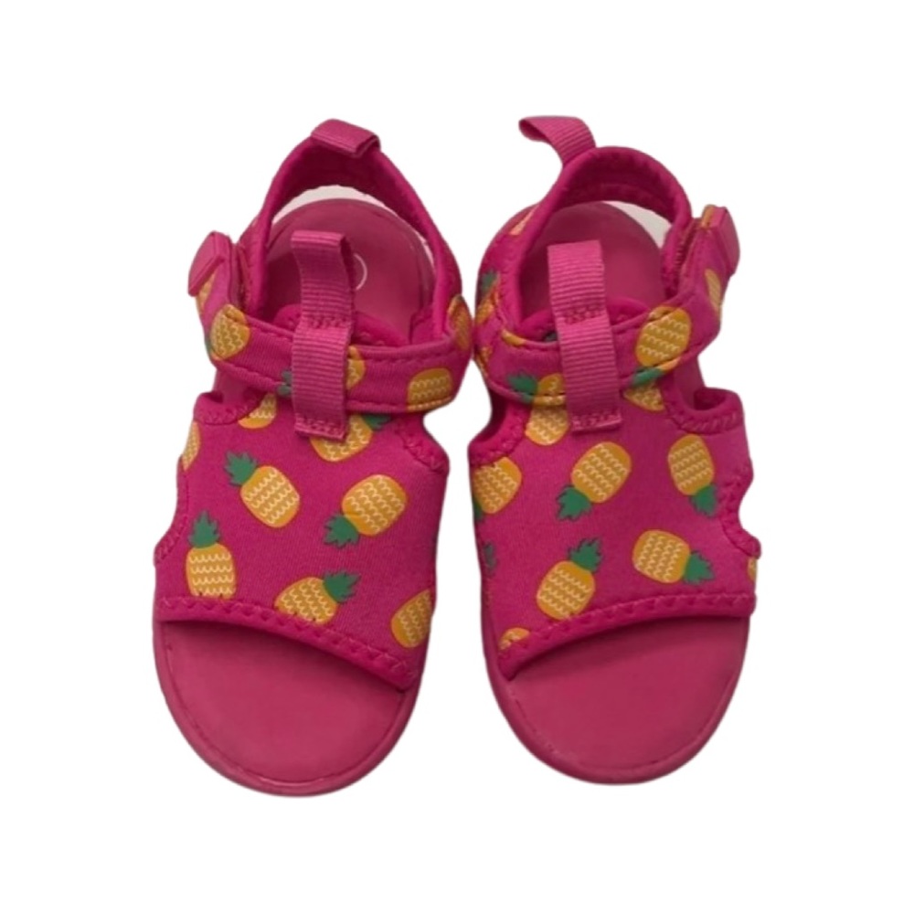 Baby girls pink water shoes with pineapples NWOT